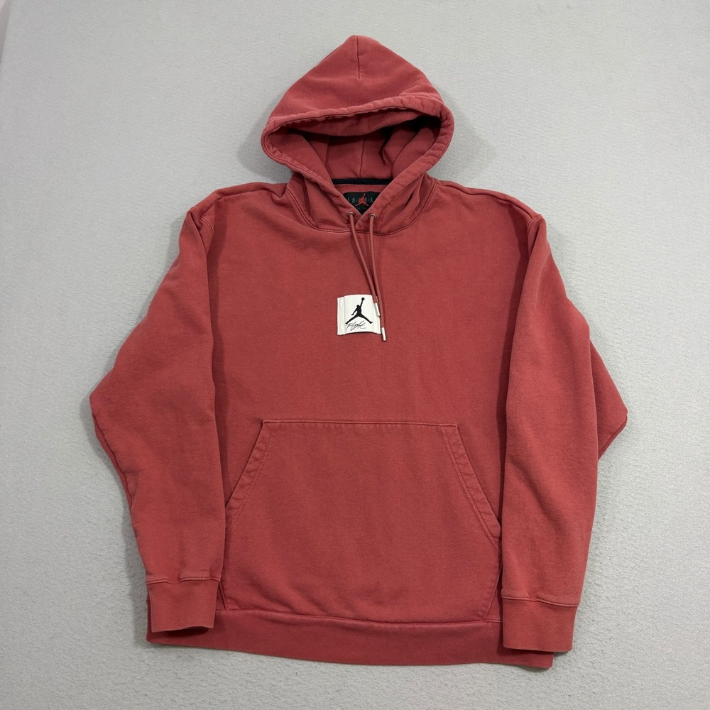 Nike Air Jordan Statement Fleece Hoodie Men's Medium Red Basketball DA9816-691